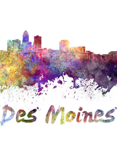 Des Moines skyline watercolor canvas,  Des Moines Canvas, Des Moines wall art, Des Moines Canvas Wall Art, Des Moines wall art canvas,
