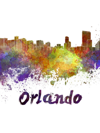 Orlando skyline watercolor canvas,  Orlando Canvas, Orlando wall art, Orlando Canvas Wall Art, Orlando wall art canvas,Orlando Florida