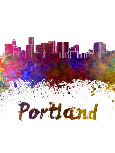 Portland skyline watercolor canvas,  Portland Canvas, Portland wall art, Portland Canvas Wall Art, Portland wall art canvas, Portland Oregon