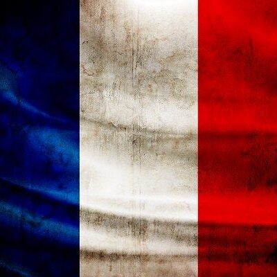 Vintage France Flag on Canvas, France, Paris, Wall Art, France Photo flag on canvas, Single or Multiple Panels France flag