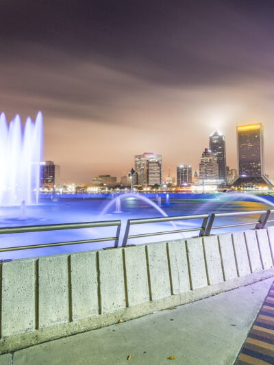 Jacksonville Florida Skyline at night, Jacksonville Canvas, Jacksonville skyline, Jacksonville Wall canvas, 3 panel or single panel,