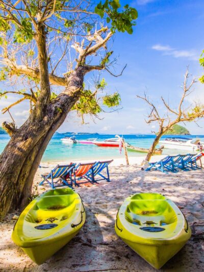 Beach photo on canvas, Printed on Canvas, Water kayaks canvas, Beach Print, Beach wall art, Canvas gifts, art kayaks