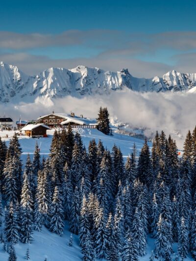 Snow Covered Mountains Canvas in Europe, Landscape Mountains skyline, Large Mountains Print, Europe wall art, Canvas gifts, art