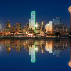 Dallas canvas at night Printed on Canvas, Dallas skyline, Texas, City skyline, Large Dallas Print, Dallas Texas wall art, Canvas gifts, art