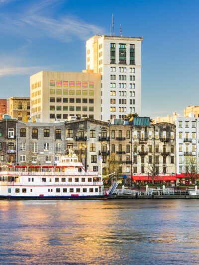 Savannah Georgia skyline canvas, Savannah Canvas,  Savannah wall canvas, 3 panel or single panel Savannah photo wall art print, Savannah