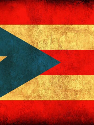 Vintage Puerto Rico Flag on Canvas, Wall Art, Pierto Rico Photo flag on canvas, Single or Multiple Panels