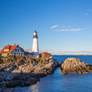 Portland Head Lighthouse canvas, Portland Maine Canvas, Lighthouse canvas, Lighthouse wall art, Canvas Gift, Portland Head Lighthouse canvas