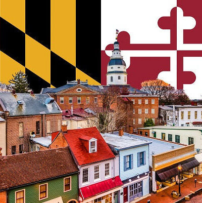 Annapolis Maryland canvas, Maryland Flag , Annapolis  wall canvas, Maryland state Capital photo wall art, Annapolis Maryland Flag collage