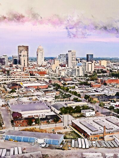 Louisville Kentucky watercolor canvas, Louisville KY watercolor Wall Art, Louisville KY wall art canvas, Louisville KY art