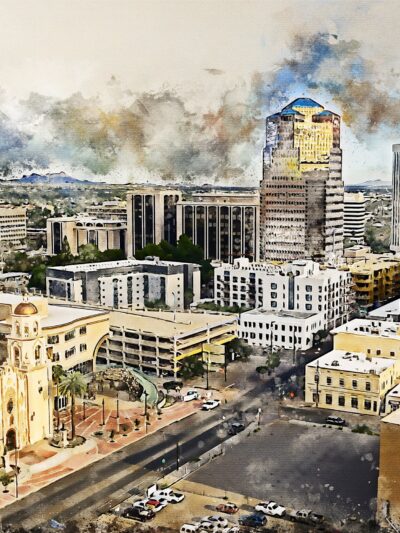 Tucson watercolor canvas, Tucson watercolor Canvas  Canvas Tuscon Art, Tucson watercolor wall art canvas, Tucson wall art,