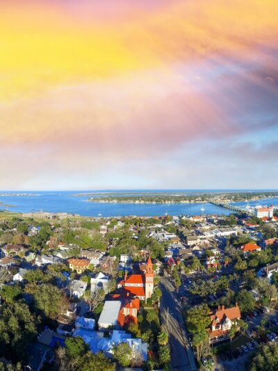 St Augustine Florida Skyline, St Augustine Canvas St Augustine skyline,St Augustine  Wall canvas,