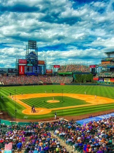 Coors Field Printed on Canvas, Denver skyline, Large Colorado Rockies Print, Rockies wall art, Canvas gifts, art, Baseball Colorado Rockies