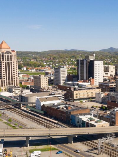Roanoke Virginia skyline canvas, Roanoke Canvas Wall Art, Roanoke Virginia wall art canvas, Roanoke framed canvas art
