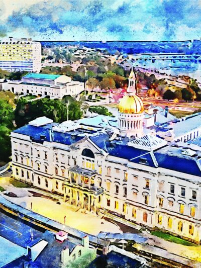 Trenton New Jersey watercolor skyline canvas, Trenton watercolor Canvas  Canvas Trenton Art, Trenton wall art canvas, Trenton wall art,