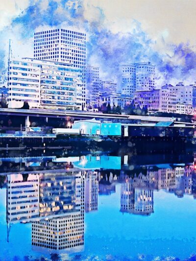 Tacoma watercolor canvas, Tacoma watercolor Canvas  Canvas Tacoma Art, Tacoma wall art canvas, Tacoma  wall art,