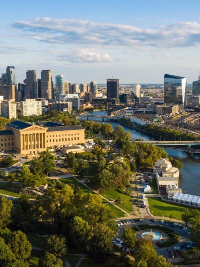 Philadelphia canvas, Philadelphia skyline and Schuykill River,  3 panel, single panel Philly art, Philadelphia wall art