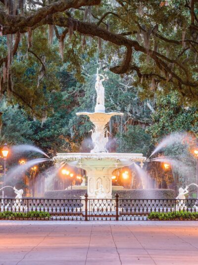 Savannah Georgia Forsyth park canvas, Savannah Canvas,  Savannah wall canvas,  Forrest Gump wall art print, Savannah