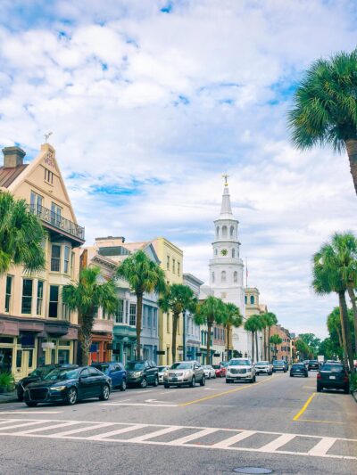 Charleston SC street scene canvas, Charleston Canvas, Charleston wall canvas, Charleston watercolor Charleston south decor
