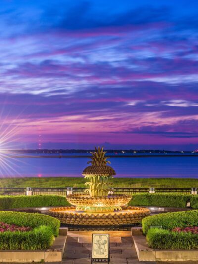 Charleston SC Pineapple on canvas, Charleston Pineapple canvas , Pineapple art, Charleston photo wall art print, Charleston  watercolor