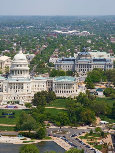 Washington DC skyline canvas photo, US Capitol Washington DC canvas, Monument Canvas Print, Washington wall art Canvas gifts, Cherry Blossom