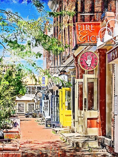 Baltimore Fells Point watercolor, Baltimore Canvas, Baltimore wall art, Inner Harbor, Fells Point wall art print, Baltimore south decor