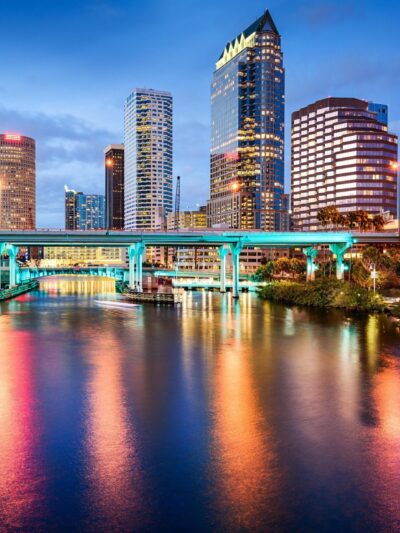 Tampa Florida wall canvas, Tampa skyline, Tampa art, Tampa Bay skyline canvas Tampa Florida
