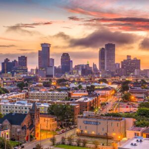New Orleans skyline canvas, New Orleans Canvas Print, New Orleans wall art, Canvas Wall Art, Watercolor Skyline, Gift Ideas