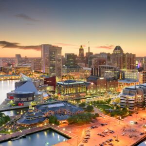 Baltimore Inner Harbor canvas, Baltimore Canvas, Baltimore wall canvas, Inner Harbor photo wall art print, Baltimore south decor