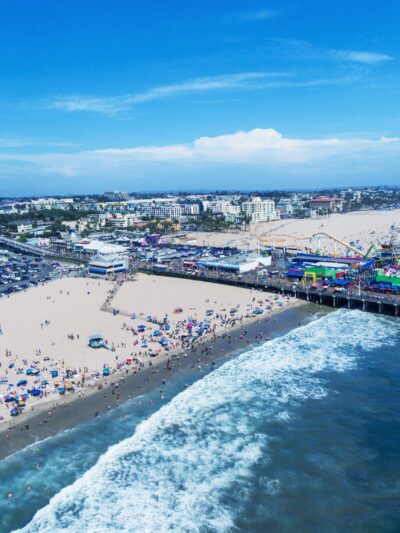 Santa Monica Pier California wall art canvas, California photo, Ferris Wheel wall art,  Southern California Beach