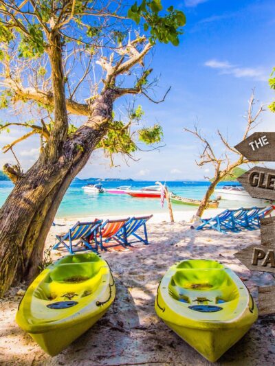 Personalized names canvas, kayaks on beach custom canvas, Color or Black and white, Sign post names  Family custom gift canvas, Family sign