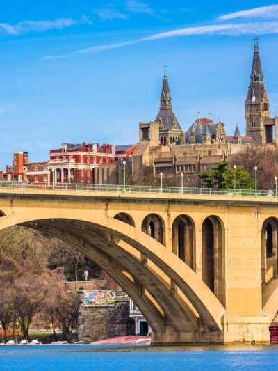 Georgetown skyline canvas,  Washington DC street scene canvas, Washington wall art, Canvas gifts, Georgetown canvas