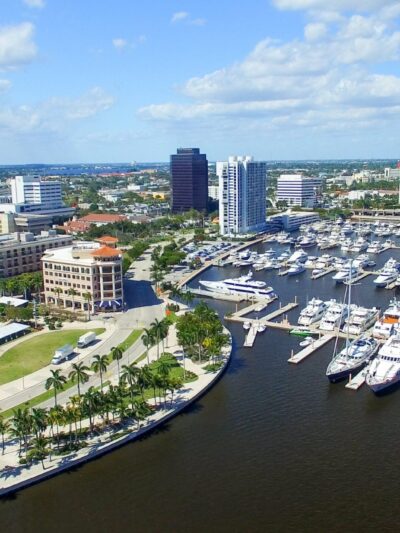 West Palm Beach aerial view skyline canvas, West Palm Beach Canvas, West Palm Beach Canvas Wall Art, West Palm Beach wall art canvas,