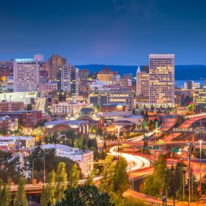 Tacoma skyline canvas at night, Tacoma Washington Canvas  Canvas Tacoma Art, Tacoma wall art canvas, Tacoma  wall art,