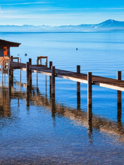 Lake Tahoe Pier Large Wall Canvas, Landscape Wall Art, Large Canvas Art, Lake Tahoe canvas print, Large landscape print