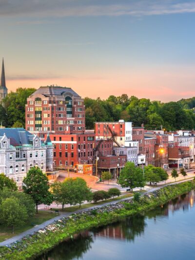 Augusta Maine skyline canvas, Augusta Maine Canvas Print, Augusta Maine wall art, Canvas Wall Art, Augusta Skyline,Maine wall art