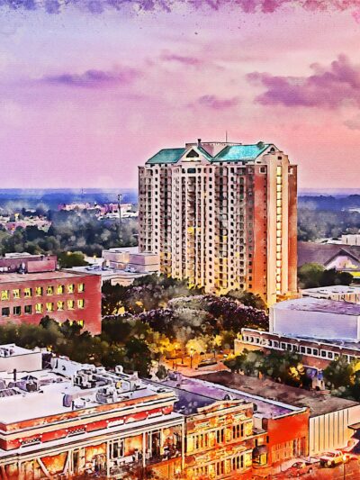 Tallahassee Florida watercolor on Canvas, Florida State  ,Florida State watercolor, Tallahassee wall art,Florida State university, Seminoles