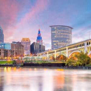 Cleveland skyline, Cleveland Canvas, Cleveland art, Cleveland Wall canvas, Cleveland wall art, Cleveland canvas, Ohio wall art