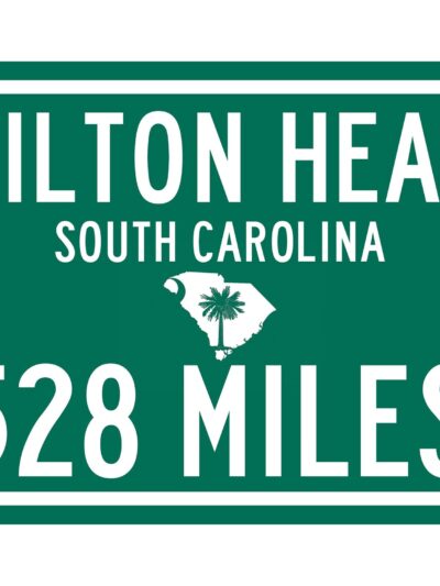 Personalized Highway Distance Sign || To: Hilton Head South Carolina || Hilton Head distance sign || Hilton Head highway sign || Custom Sign