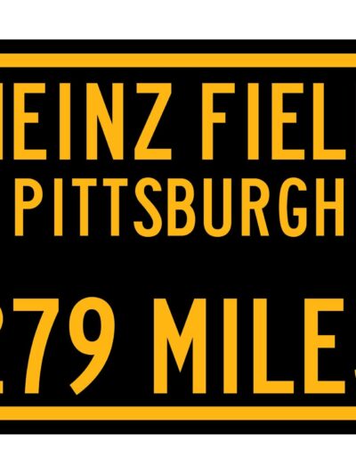 Personalized Highway Distance Sign || To: Heinz Field Pittsburgh || Pittsburgh Steelers || Heinz Field Pittsburgh highway sign ||
