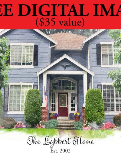 Custom House Portrait On Canvas, Custom Home Portrait From Photo, Watercolor House Painting, Personalized Housewarming Gift, gift for couple