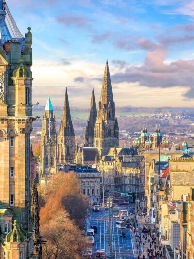 Edinburg Scotland canvas, Scotland art on Canvas, Scotland skyline canvas, Scotland Wall art, Scotland art