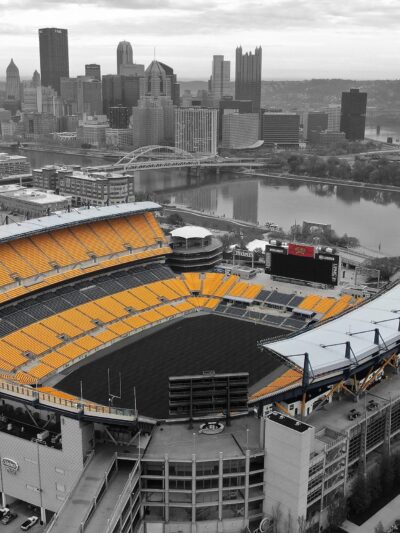 Heinz Field Printed on Canvas, Pittsburgh skyline, Large Pittsburgh Steelers Print, Pittsburgh wall art, Canvas gifts, art, Steelers art