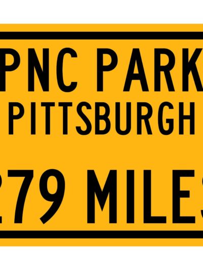 Personalized Highway Distance Sign || To: PNC Park Pittsburgh || Pirates || PNC Park Pittsburgh highway sign ||