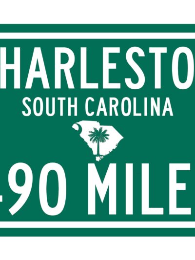 Personalized Highway Distance Sign || To: Charleston South Carolina || Charleston distance sign || Charleston highway sign ||  Charleston SC