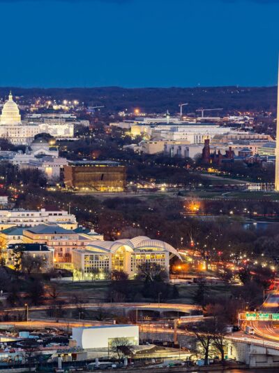 Washington DC skyline canvas photo, Washington DC canvas, Monument Canvas Print, Washington wall art, Canvas gifts, Cherry Blossom canvas