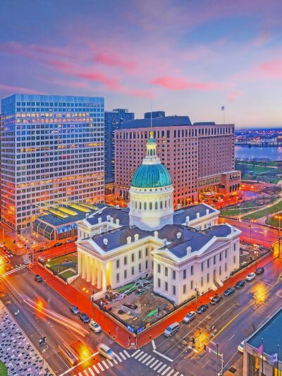 St Louis Digital Painting Skyline,  St Louis Missouri watercolor, St Louis skyline  St Louis Arch wall art, St Louis decor, Missouri canvas