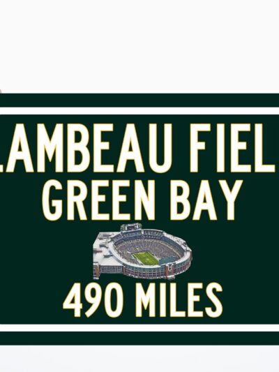 Green Bay Packers Lambeau Field - Miles to Stadium Highway Road Sign Customize the Distance Sign ,green Bay Packers Lambeau Fieldsign