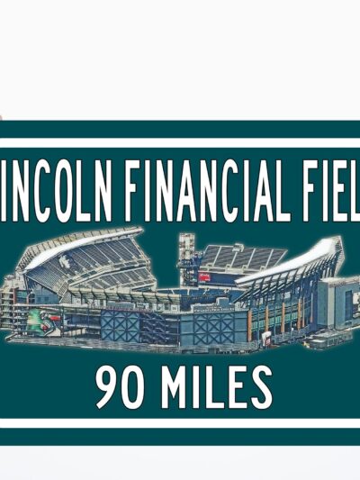 Philadelphia Eagles Lincoln FInancial Field -Miles to Stadium Highway Road Sign Customize the Distance Sign ,Eagles Lincoln Financial Field