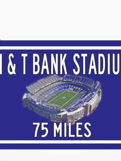 Baltimore Ravens M and T Bank Stadium - Miles to Stadium Highway Road Sign Customize the Distance Sign ,Ravens M and T Bank stadium sign
