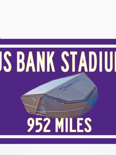 Minnesota Vikings US Bank Stadium - Miles to Stadium Highway Road Sign Customize the Distance Sign ,Minnesota Vikings US Bank stadium sign